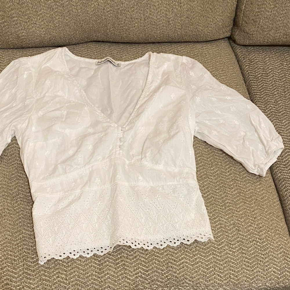 Abercrombie & Fitch White Lace Blouse